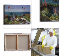 Monet terrazza sul mare design quadro stampa tela dipinto telaio arredo casa