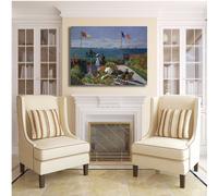 Monet terrazza sul mare design quadro stampa tela dipinto telaio arredo casa