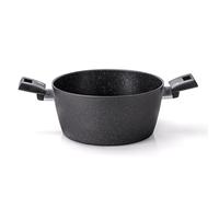 Moneta Etnea Evolution Pentola Induzione 20 cm Antiaderente, Casseruola Antiaderente con Fondo Net Induction e Manici Atermici, Pentola 20 cm in Alluminio Forgiato - Made in Italy