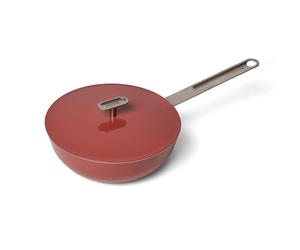 MONETA 151 WOK ANTIADERENTE 24 CM ROSSO + COPERCHIO 001P186402