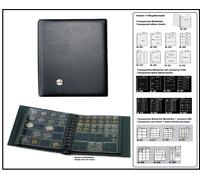 Moneta album anello binder Coin Combi Nero 11-Ring-Mechanik Safe 709-5 Leer