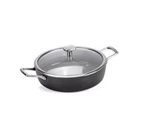 Moneta Armonia Finegres tegame 2m 28cm con coperchio, rivestimento naturale FineGres (NO PFAS), anche per induzione. 100% Made in Italy.