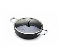 Moneta Armonia Tegame 2 Manici 28 cm + Coperchio Bordo Inox per Ogni Tipo di Piano Cottura