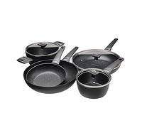 Moneta Batteria 8 pezzi YES Pentole e Padelle, alluminio rivestito, Compatibile con Piani Cottura ad Induzione