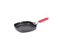 Moneta bistecchiera 24 x 24 cm pro grill con manico pieghevole anche per induzione antiaderente - 8003703174957