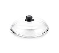 Moneta Borosilicato Coperchio Bombato 22 cm, Vetro, Bianco