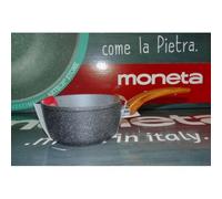Moneta cervinia casseruola 1 Manico, 16 cm, con Rivestimento a Tripla Forza Antiaderente con Particelle minerali Resistente ai Graffi e all'Usura, Massima efficenza sui Piani di Cottura.