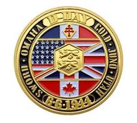 Moneta Challenge della Seconda Guerra Mondiale della Seconda Guerra Mondiale Soldato Sbarco Normandia Regalo Veterano con Scatola di Plastica