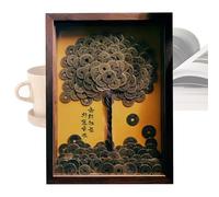 Moneta cinese, decorazione da scrivania per buona , albero delle monete dei cinque imperatori, decorazione per la casa per collezionisti, interior designer, toletta, soggiorno, comodino, studio
