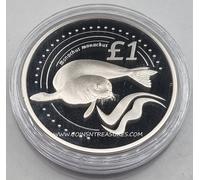 MONETA CIPRO 2005 BU ONE POUND MONACHUS SEAL CUNI