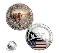 Moneta commemorativa 2026 Peace Mission Journey - Moneta commemorativa Walk for Peace Tribute Compassion Coin - Pellegrinaggio da 2300 miglia per la consapevolezza e l'unità, regalo da collezione per