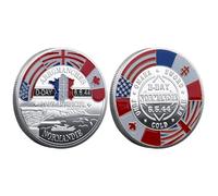 Moneta commemorativa '80° anniversario del D Day - Storico tributo sbarco in Normandia della Seconda Guerra Mondiale | Esclusivo souvenir del 1944, ideale per esposizione, collezionisti e com