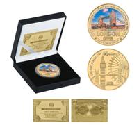 Moneta commemorativa Attrazioni Famose a Londra Monete Sfida placcate in Oro Attrazioni di Londra Monete Souvenir da Collezione Regalo