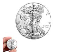Moneta commemorativa della Statua della Libertà degli Stati Uniti del 2013, moneta placcata con l'aquila, moneta commemorativa non circolata da 1 oz.