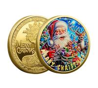 Moneta commemorativa di Natale - Souvenir di vacanze di alta gamma, collezionisti di Babbo Natale | Souvenir di monete in metallo per gli amanti del Natale, calze natalizie festive uniche ornamento d