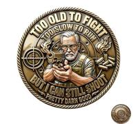 Moneta commemorativa "Troppo vecchio per combattere, spara ancora", monete umoristiche per tiratori veterani, monete per club di tiro "Old Bastards", gettone omaggio per soci a vita (1pc)