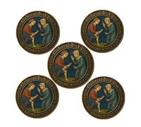 Moneta con Foto medievali di Dick, Moneta con Foto medievali Divertenti, novità con Grande Pene Presente con Umorismo Sporco, gettone novità in Bronzo Antico, Bel Pezzo di Conversazione (5pcs)