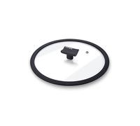 Moneta Coperchio in vetro piatto con bordo in silicone 20 cm