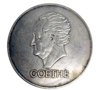 Moneta copia Germania 5 marchi 1932 centenario morte Goethe Aquila 35.88mm 18g