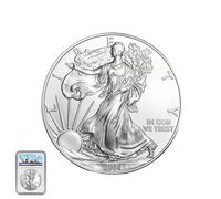 Moneta da collezione da 1 dollaro Morgan AU del 2014, circa 90% argento, non circolata