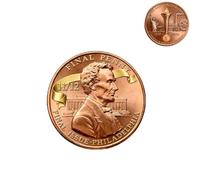 Moneta da collezione Lincoln "Ultimo Penny", ricordo storico dell'"Ultimo Anno del Centesimo", regalo nostalgico per collezionisti di storia e monete (1PCS)