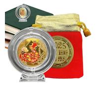 Moneta da collezione, Moneta Serpente 2025 | Souvenir di moneta con disegno del fumetto con esposizione e borsa | Decorazione da tavolo souvenir giocattolo da collezione, accessori per feste
