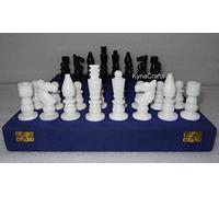 Moneta da gioco in marmo bianco I Gioco da tavolo in marmo nero Scacchi Pezzi I Scacchiera in pietra Moneta King Size 4 pollici | Regalo per bambini e amici