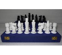 Moneta da gioco in marmo bianco | Moneta da gioco di scacchi nera I regalo fatto a mano per bambini e decorazione della stanza I marmo regalo-ablde King 7,6 cm | Accessori da gioco