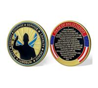 Moneta da preghiera per l'arruolamento della sfida militare del giuramento dell'aeronautica