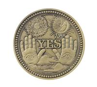 Moneta da Sfida Sì/No, Badge Commemorativo in Metallo, Distintivo Decisionale Bronzo (Stile 2)