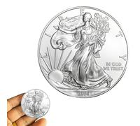 Moneta da un dollaro Morgan in argento americano del 2014 MS-70 (primo giorno di emissione) con confezione originale del governo da $ 1