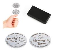 Moneta Decisionale Mamma Papà, Regali Divertenti per Bambini Regalo per Nuovi Genitori per le Mamme e i papà per la Prima Volta Fronte-Retro Moneta Lanciabile per i Nuovi Genitori Coppie