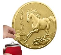 Moneta Del Capodanno Cinese Del Cavallo,Portafortuna da Collezione | Anno del Cavallo 2026 Regalo Decorativo Benedizione per Uomo Donna Collezione Ricordo