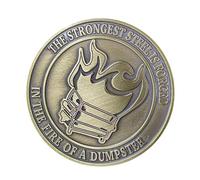Moneta del fuoco forgiata nel cassonetto | Moneta umoristica divertente e impegnativa - Coin ornamento per ricompense, separazione, scherzi, concorsi, lauree