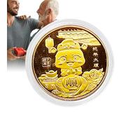 Moneta del serpente, moneta dell'anno del serpente 2025,Segno cinese Feng Shui, moneta portafortuna - Moneta d'oro 2025 capodanno cinese, squisita collezione, moneta commemorativa serpe