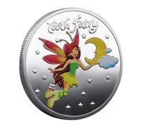 Moneta Della Fatina Dei Denti - Moneta Ricordo Per La Caduta Dei Denti Da Latte, Moneta Commemorativa In Metallo Placcato Argento/Oro | Collezione Di Monete Ricordo Per Bambini, Souvenir Decorativo Co