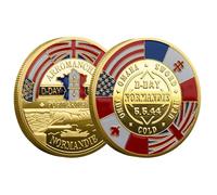 Moneta Della Sfida 'anniversario-80 ° D-day Normandia Da Collezione | Moneta Commemorativa Della Seconda Guerra Mondiale Per Gli Appassionati Di Storia | Souvenir Storico Per Veterani Di Guerra, D