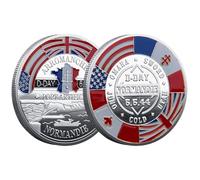 Moneta Della Sfida 'anniversario - D Day 80° Anniversario Normandia - | Moneta Per L'80° Anniversario Del D Day, Decorazioni Uniche Per L'80° Anniversario Della Seconda Guerra Mondiale