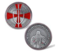 Moneta della sfida del Cavaliere Templare della Croce Rossa Sfida Religiosa Collezione Monete