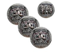 Moneta della sfida della Confraternita dei Cavalieri per veterani, gettone motivazionale Call On Me Brother, vincolato dall'onore forgiato in acciaio, regalo per uomini, amici, club (3PCS)