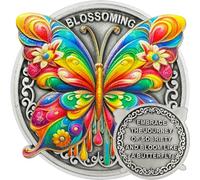 Moneta della Sobrietà Farfalla Arcobaleno - Medaglie d'oro degli Alcolisti Anonimi - Gettoni di affermazione NA AA - Gettoni di celebrazione della vita pulita - Regali per uomini e donne per la