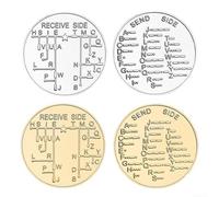 Moneta di formazione per codice Morse Introduzione e rinforzo utilizzata dai club radiofonici scuole e individui che studiano le basi del linguaggio dei segnali (oro)