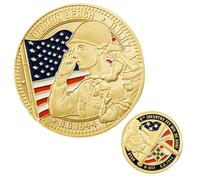 Moneta di souvenir di atterraggio - D Day 80th Coin Mustsake | Arredamento per la casa ricordo significativo, elegante aggiunta al comodino, tavolo da toeletta