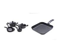Moneta Etnea Batteria Professional Set da 8 Pezzi, 2 Padelle da 20 e 26 cm, Pent