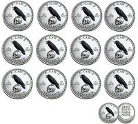 Moneta F-CAW-F: per Chi Ride della Vita e Non se ne Frega Un Cazzo, Divertente Moneta Sfida a Forma di Corvo, Regalo scherzoso per Uomini e Donne,12pcs