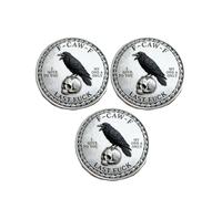 Moneta F-CAW-F: per chi ride della vita e non se ne frega un cazzo! Divertenti monete a forma di corvo, moneta con design a doppia faccia per l'ultima decisione di scopare (3Pcs)