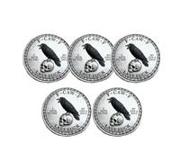 Moneta F-CAW-F: per chi ride della vita e non se ne frega un cazzo! Divertenti monete a forma di corvo, moneta con design a doppia faccia per l'ultima decisione di scopare (5Pcs)