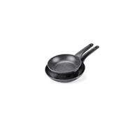 Moneta Formidabile Stone Set di 2 padelle antiaderenti 24-28cm, anche per induzione, 100% made in Italy Nero Set 2 padelle 24-28cm Nero