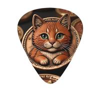 Moneta gattino plettri per chitarra di dimensioni sottili, medie e spesse, set da 12 pezzi, adatto per chitarra elettrica e vari strumenti
