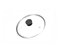 ALLUFLON Coperchio Vetro Bordo Inox, 32 cm